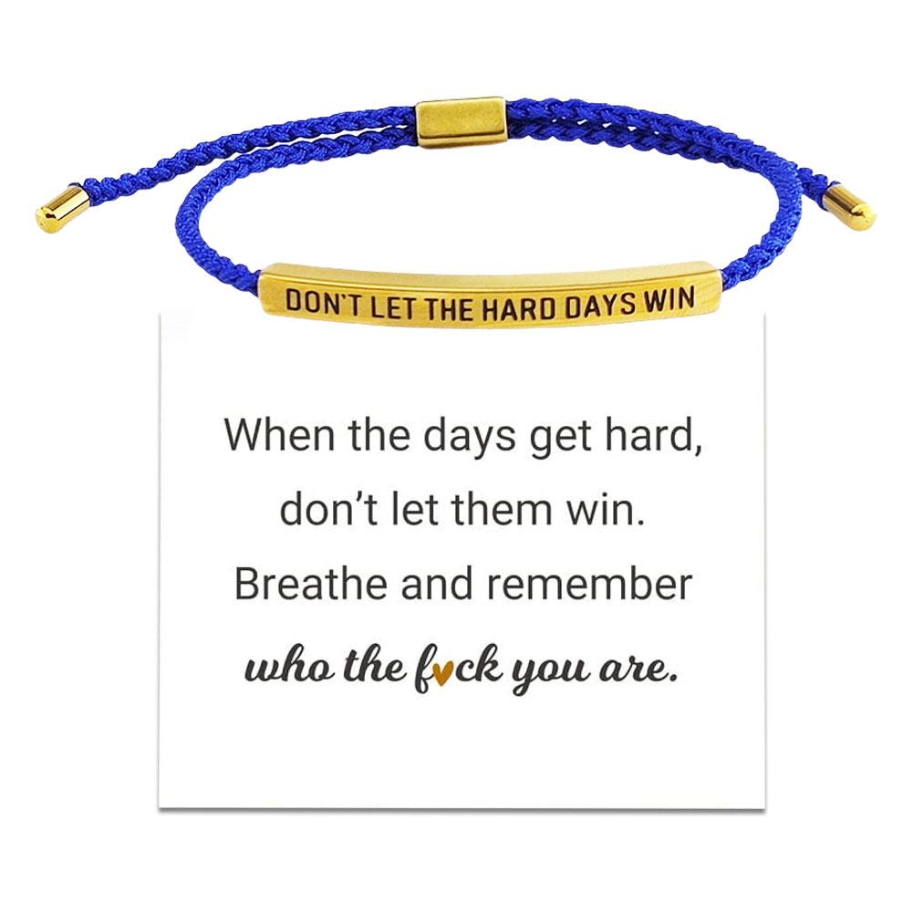 Don't Let the Tough Days Win Bracelet for Women and Men, Inspirational Black onesize - Image 9