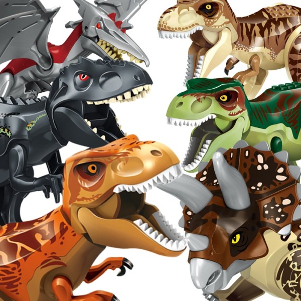 Dinosaur Figures, Indominus T Rex Blocks, Large Dinosaur Blocks, Kids Birthday PartyHH - Image 2