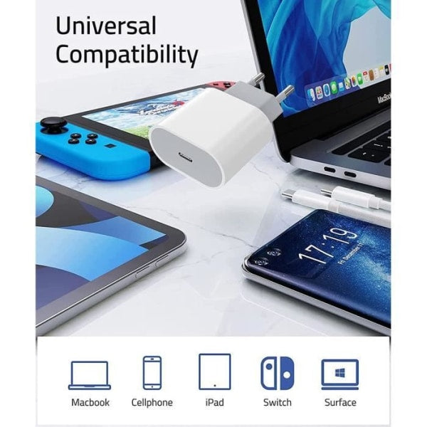 Compatible with Samsung A25 A15 A05 A05s A35 A55 Charger and Cable 25W White Type-C Fast Charging - Image 3