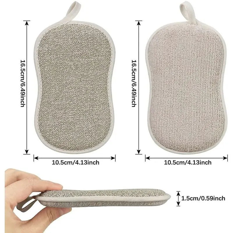 Microfiber Dish Sponges for Non-Stick Pots and Pans, Antibacterial, Reusable and Washable Scouring Pads, 4 Pack - Image 5