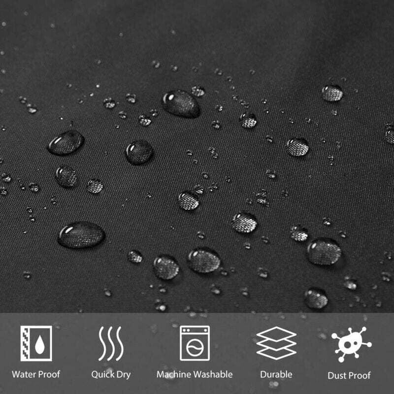 Waterproof Shower Curtain with Hooks - Anti-Mildew Washable Polyester Fabric - Black Bathroom Curtain 100x180cm - Image 5