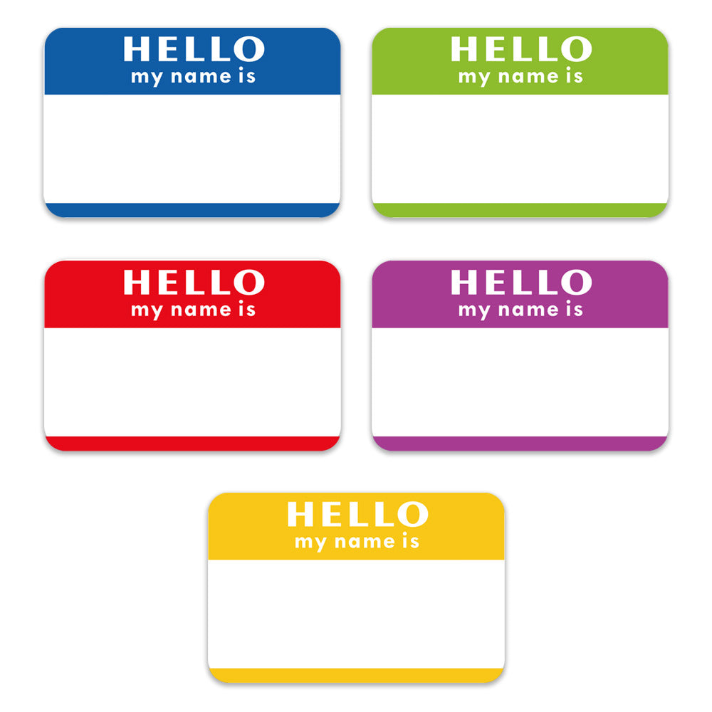 5 Colors (Hello My Name Is) Nameplate Stickers 300 Labels for - Image 5