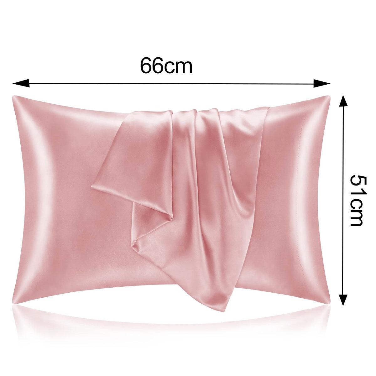 Satin Silk Pillowcase for Hair and Skin, Standard Size Pillowcase, 2-Pack, Super Soft Pillowcase with Envelope Closure - Image 5