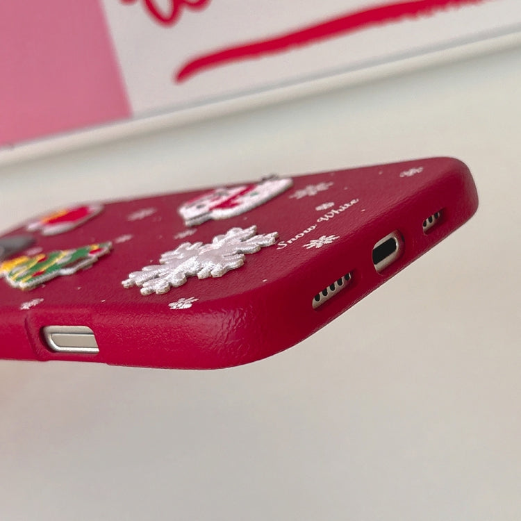 Compatible with Apple iPhone 16 Pro Max Case 3D Christmas Frosted PC Hybrid TPU Cover - Image 5