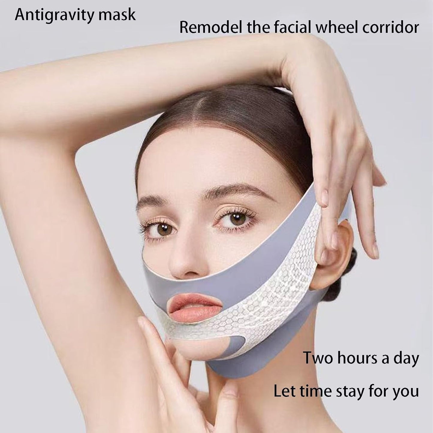 V Line Lifting Mask Chin Strap For Sleeping Reusable,Face Lift Tape Face Slimmer For Women,Jaw Trainer(Pink. Black. Blue)Variety Of Options.(Pink,2PCS) - Image 4