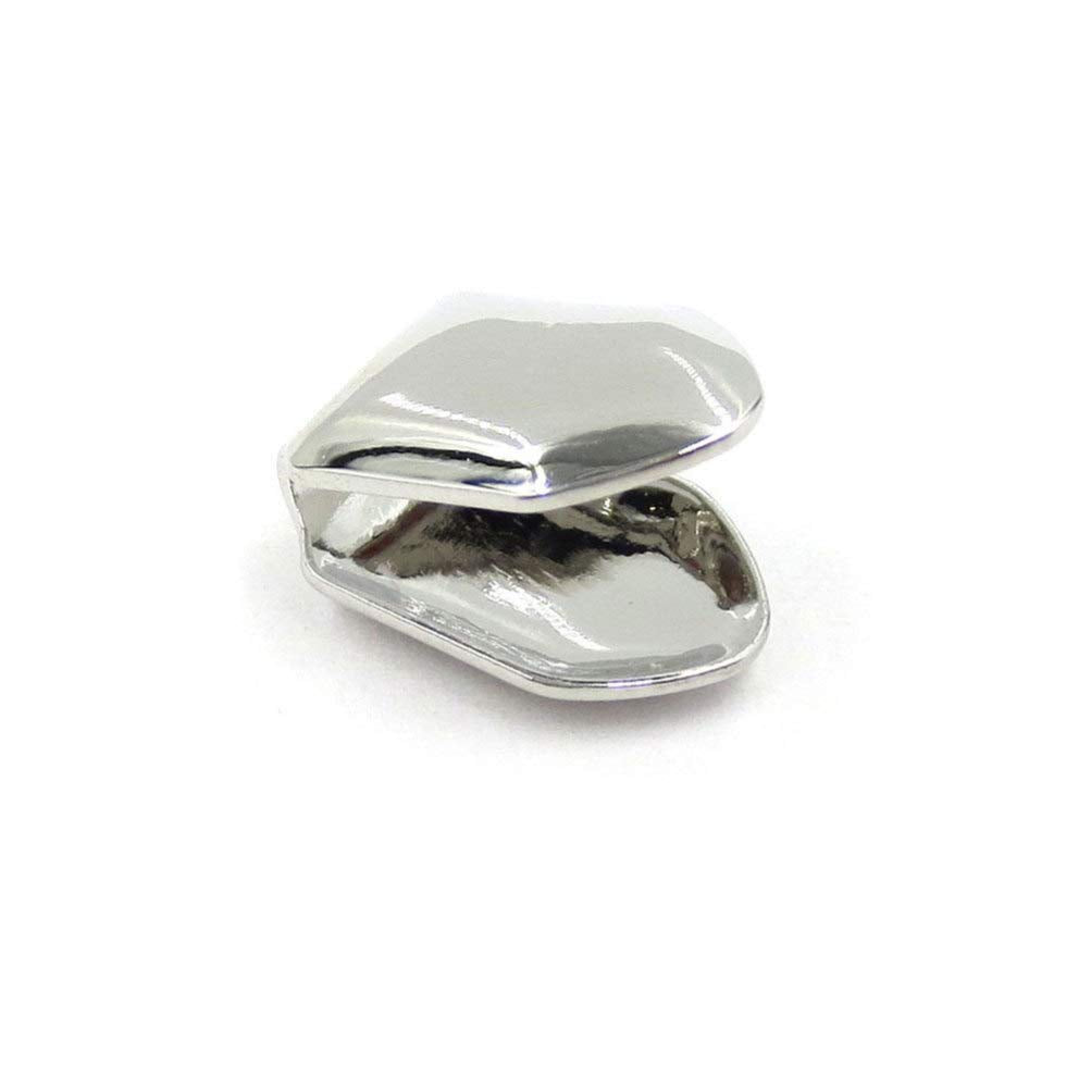 4pcs Silver Plated Small Single Tooth Cap Hip Hop Teeth Grill Decoration - Image 4