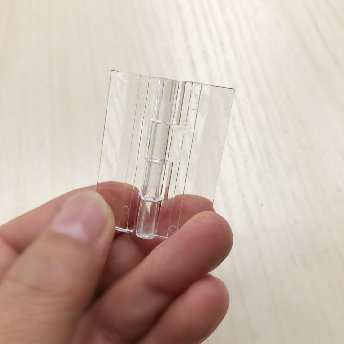 6 Pcs Acrylic Hinges Self Adhesive Clear Small Hinges Plastic Transparent Continuous Piano Hinge Folding Hinge Tools for Cabinet Drawer Furniture DIY Display Stand 45x35 mm - Image 4