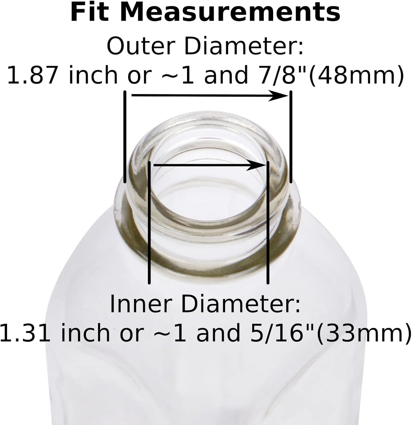 Glass Milk Bottle Caps - 12 Pack - Only Fits Milk Bottles with 48mm (1.87 inch) Tops, Snap On Lids - Image 4