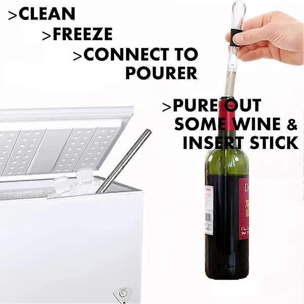 Wine Cooler Chiller 2-Pack Stainless Steel with Aerator Compatible with Standard Bottles - Image 5