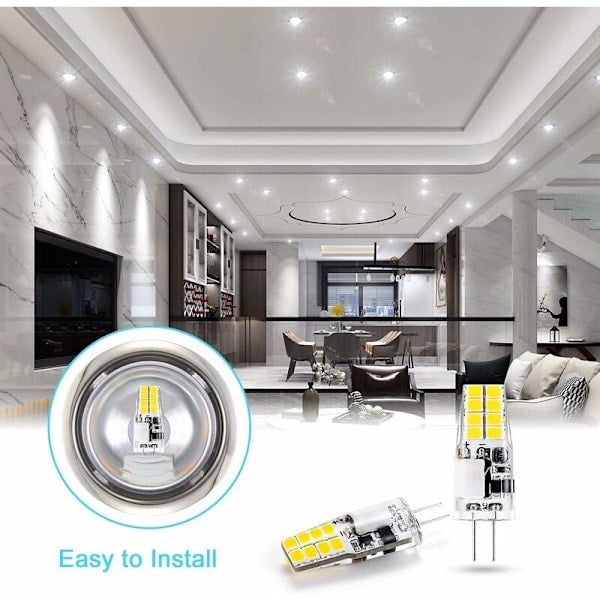 G4 LED Bulb 3W 6000K Cool White Equivalent to 35W Halogen 12V AC/DC 300 Lumens Non-Dimmable 10 Pack - Image 5