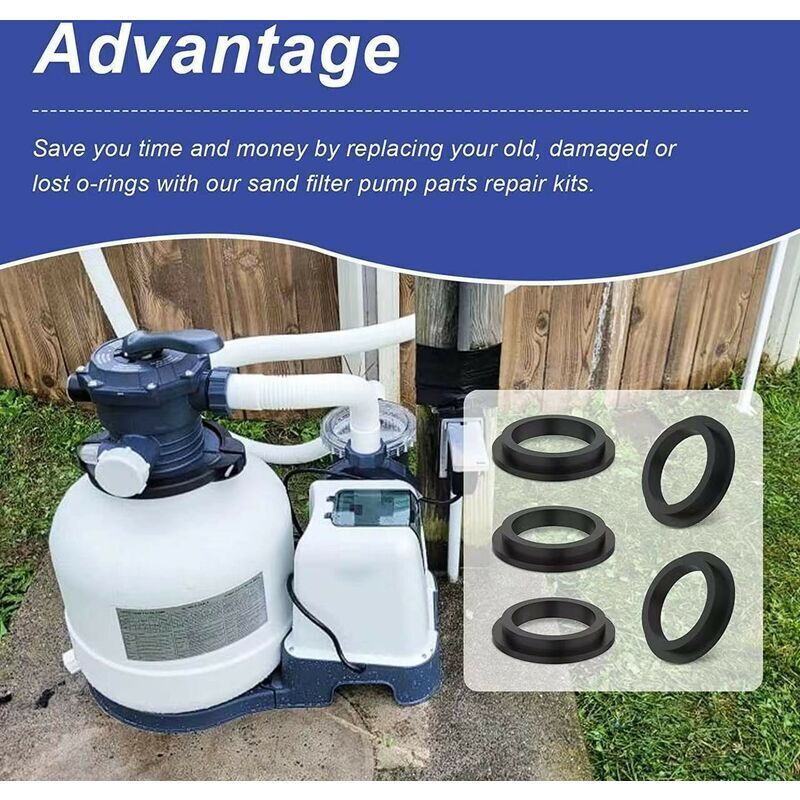 4 pcs 11412 Pool Filter Pump Washers L-ring Compatible with INTEX Sand Filter Pump Motor - Image 5