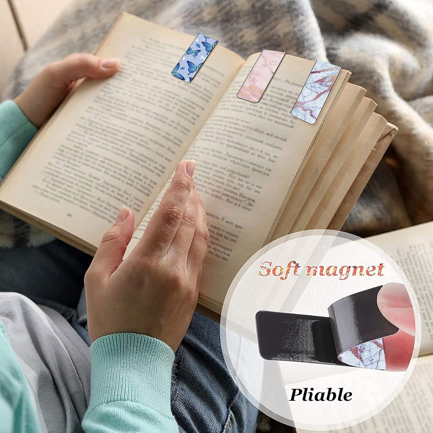 Magnetic Bookmarks, Magnetic Christmas Bookmarks, Colorful Magnetic Bookmarks for Kids, Page Markers, 30 Pieces - Image 7