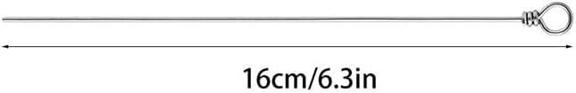 Pack of 100 Bass Fishing Spinner Shaft Looped Stainless Steel Wire Lure Making - Image 4