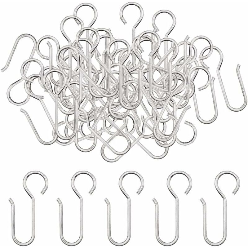 Heavy Duty Zinc Curtain Clips, 40 Pieces 50x2.5mm Curtain Rail Hooks for Door Curtains - Image 5