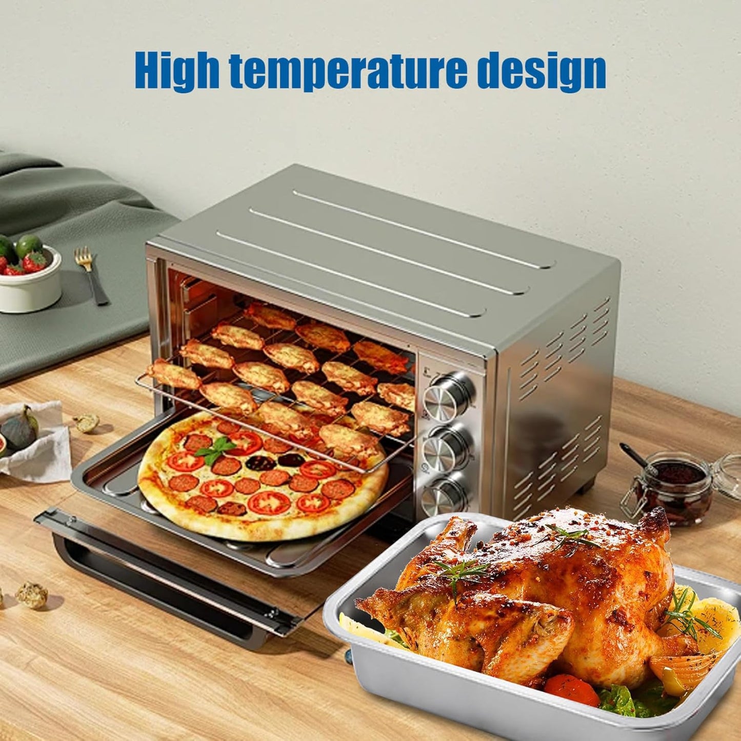 2PCS Stainless Steel Baking Pans, 9x13 Inch Rectangle Lasagna Pan, Stackable Deep Dish for Brownie, Casserole, Cookie - Image 4
