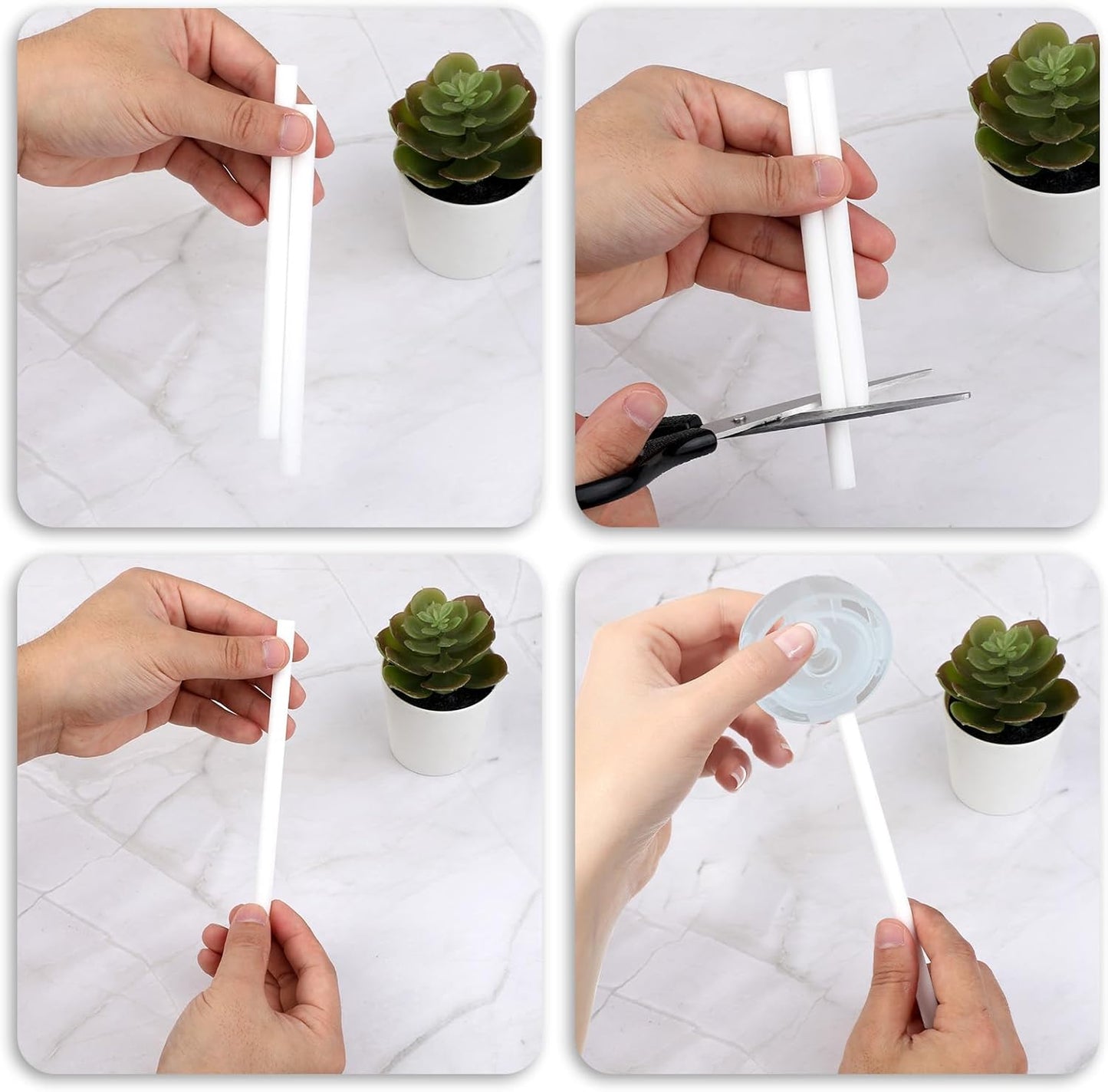 50 Pcs Humidifier Sticks Diffuser Cotton Filter Sticks Plug in Refills 5.35 X 0.3 Inch Mini Humidifier Wick Stick Replacement for Cool Mist Portable Diffuser - Image 4