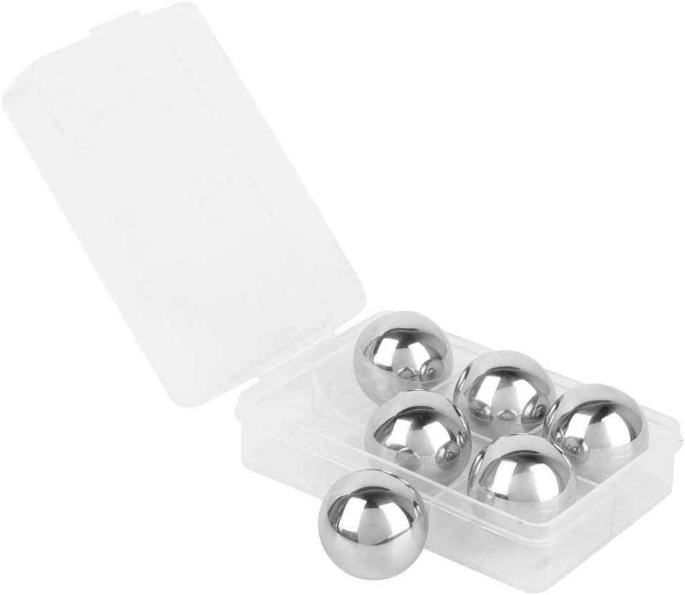 6Pcs Stainless Steel Ice Cubes Cooling Ball Whiskey Stones Reusable Metal Ice Cubes for Whiskey, Bourbon, Scotch, Vodka, Liqueurs, Beer Wine, Whiskey Rocks Chilling Stones. - Image 4