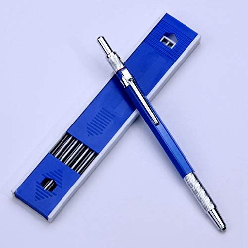 2.0mm Mechanical Pencil Lead Pencil for Draft Drawing Carpenter Crafting Art Sketching with 12 Pcs Refill - Black - Image 4