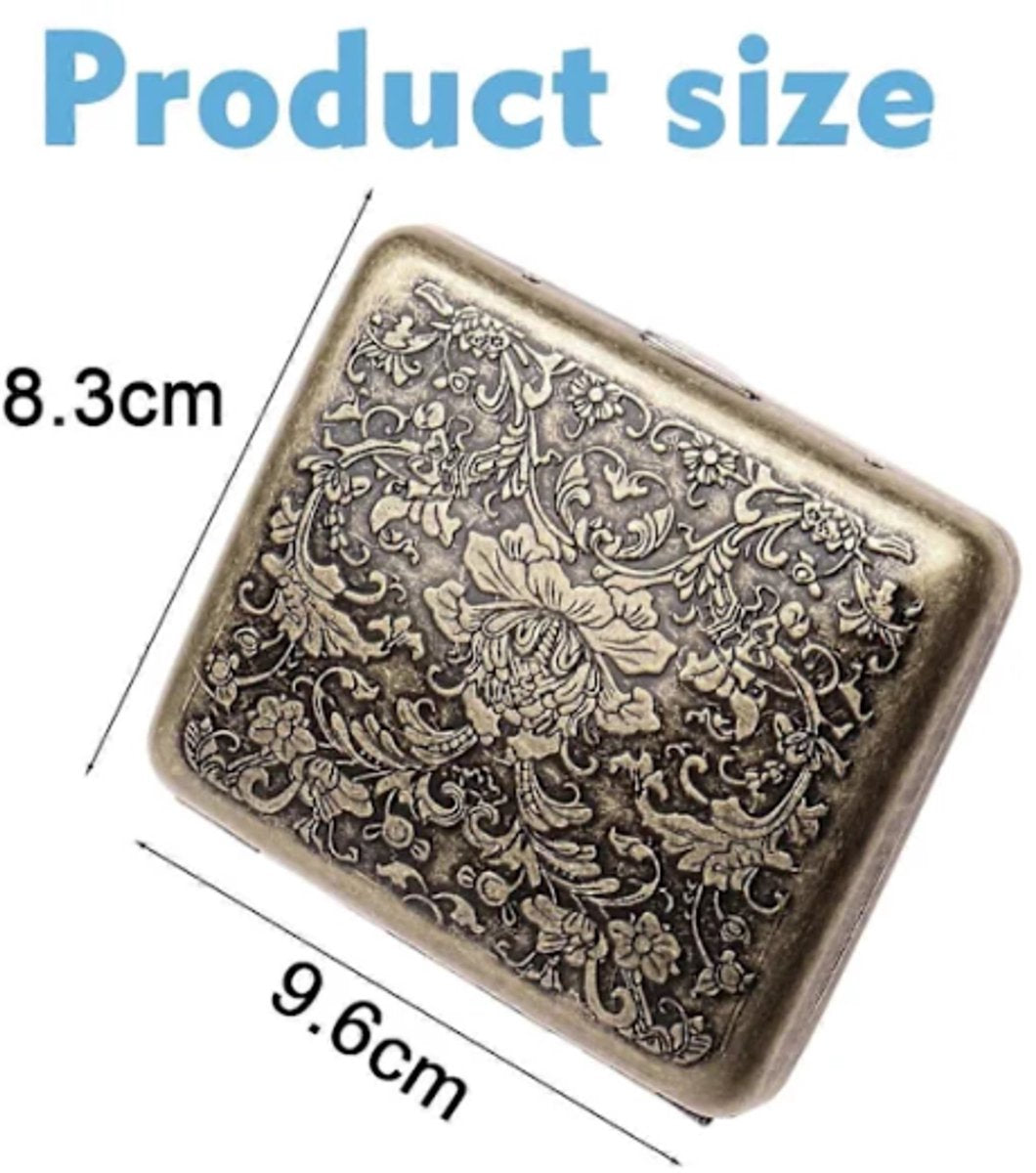 Cigarette Case - Cigarette Holder - Cigarette Box - Weatherproof - Metallic - Classic metal cigarette case, retro cigarette case, cigarette box, cigarette holder, metal cigarette case, portable vintage - Image 2