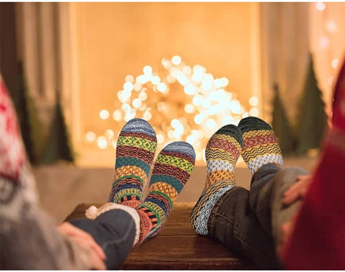 Socks - (5-pack) - Lounge Socks - Men's Lounge Socks - Warm Winter Socks for Men - Warm Socks - Men's Socks - Christmas Gift - Birthday Gift - Image 3