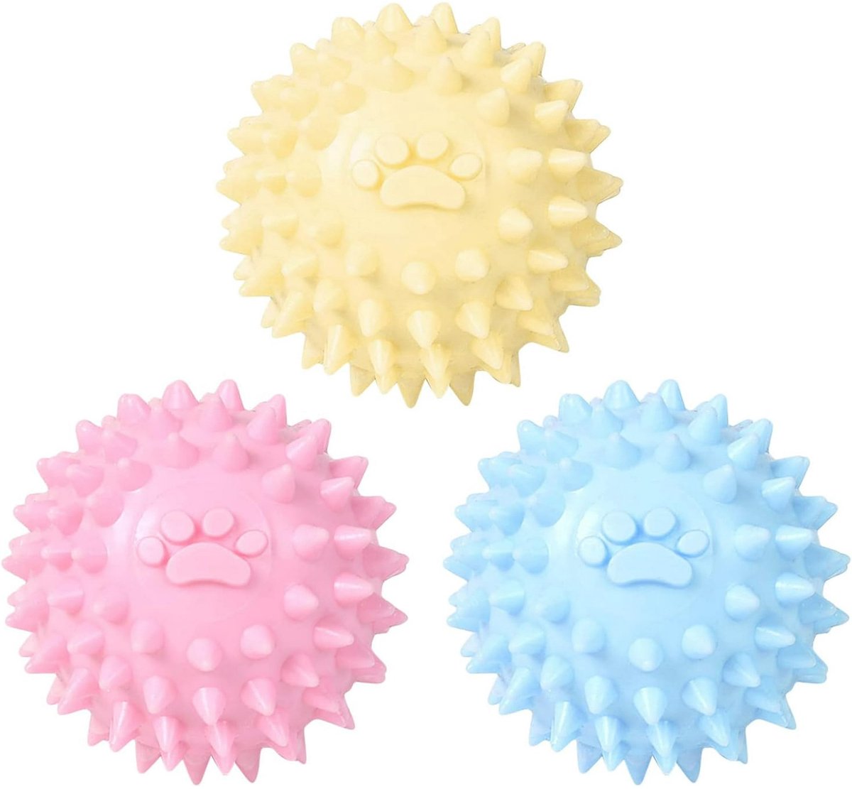 Dog Toy - TPR Spiky Ball, No Squeaker - Chew Toy - Long Lasting and Durable - Perfect for Dogs That Love to Chew - Puppy Training for Teething - Small Rubber Spike Toy - Image 3