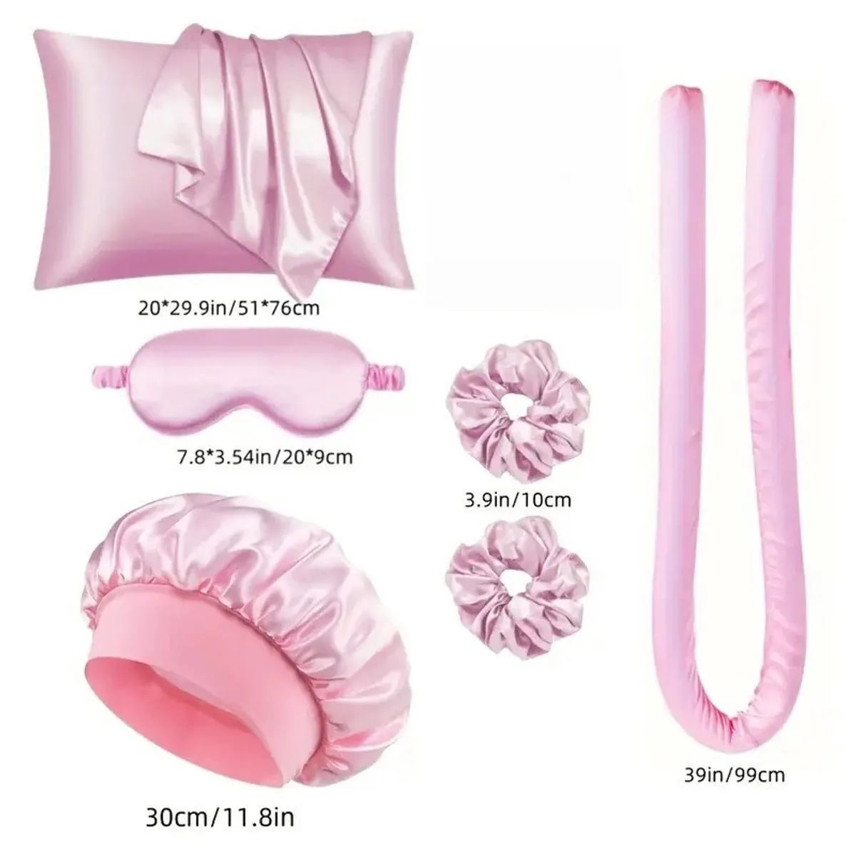 Hair Rollers - 12-Piece - Heatless Curling Iron - Heatless Curls - Curls without Heat - Includes Hair Clip and Satin Sleep Cap (Purple) - Image 9
