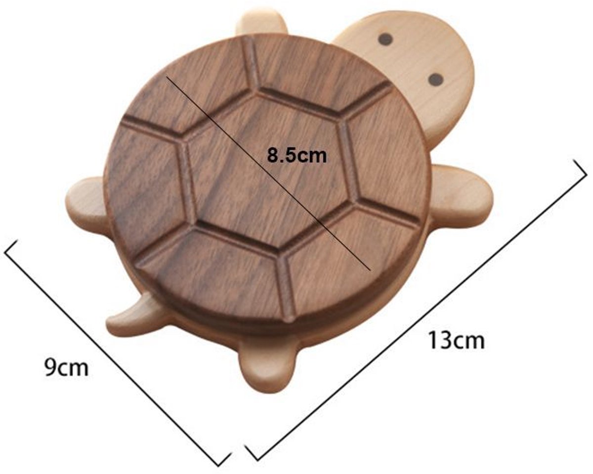 Coasters - Cute coasters - wood - With a stylish turtle design - A fun desk decoration - Perfect for storing all kinds of cups, cutlery and kitchen utensils. - Image 6