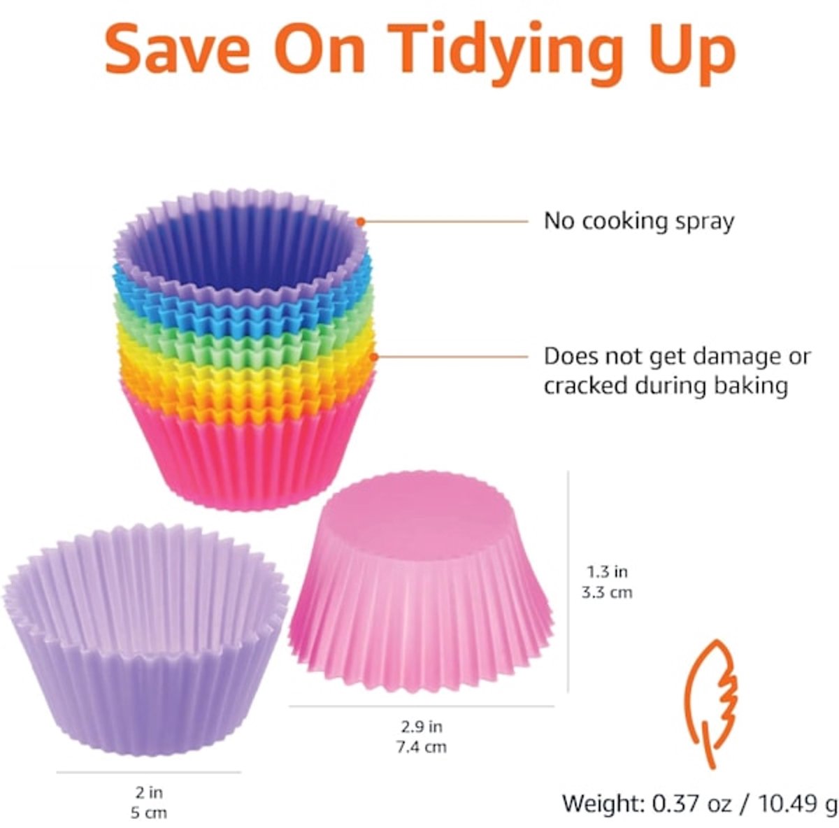 Baking Trays - Round Reusable Baking Trays - Pack of 12 (Ovenproof up to 220°C) - Assorted Colors - Image 5
