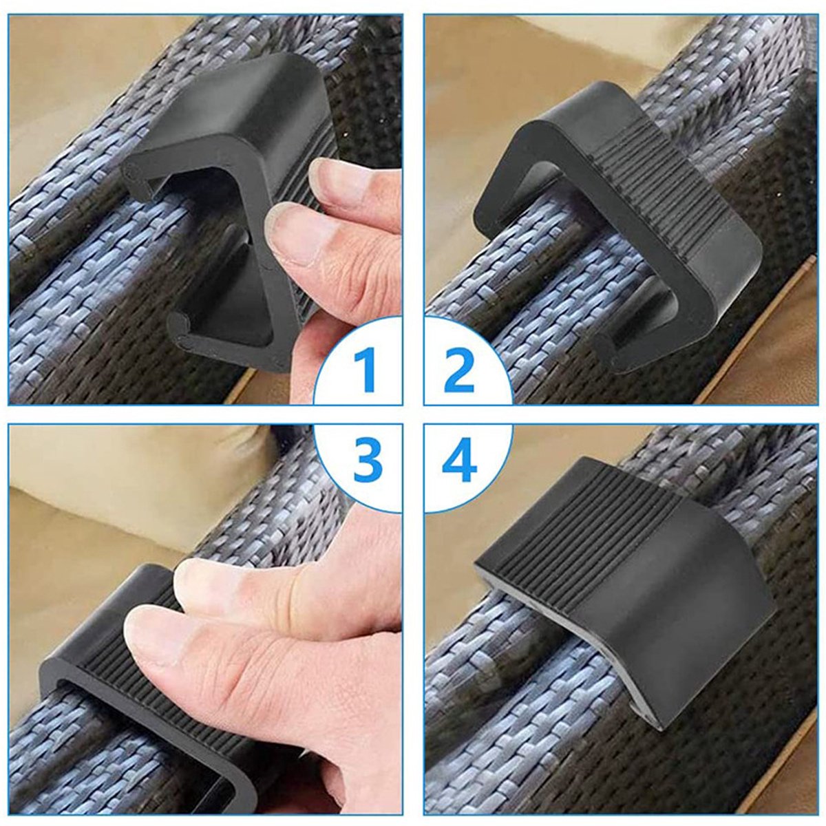 Garden Furniture Clamps - Garden Bench Clamps - Suitable for outdoor benches, garden furniture, restaurant rattan chair fixings - 10 pieces - Image 3