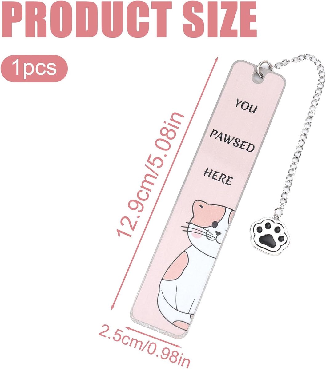 Bookmarks - Set of 2 - Cat Bookmarks - Gifts for Cat Lovers - Cute Bookmarks - Bookmark Gifts for Book Lovers - Reading Bookmarks - Gifts for Boys, Girls, Kids & Friends - Stainless Steel (Style B) - Image 6
