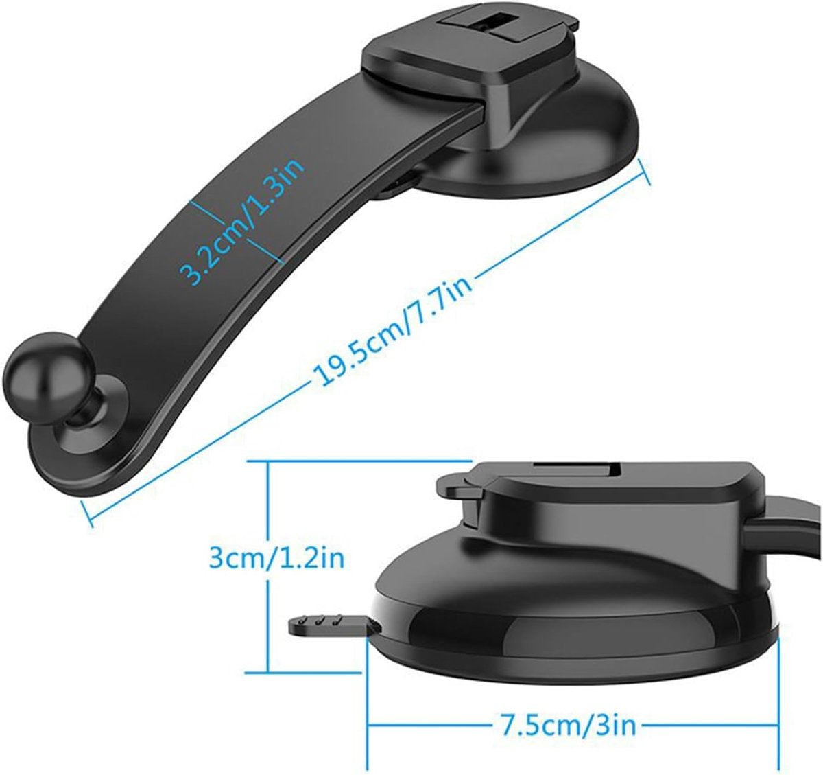 Phone Holder - Universal Base - 360° Rotatable Car Phone Holder - Suitable for cars, trucks, vehicles, windshields and mobile navigation systems. - Image 7