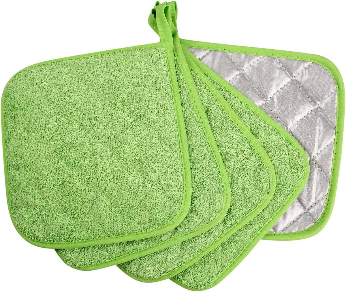 Placemat - Set of 5 Insulation Mats for the Kitchen - Heat Resistant Insulation Mats - Large Coasters for Daily Cooking and Baking (Dimensions: 6.5 x 6.5 Inches, Color: Light Green) - Image 6