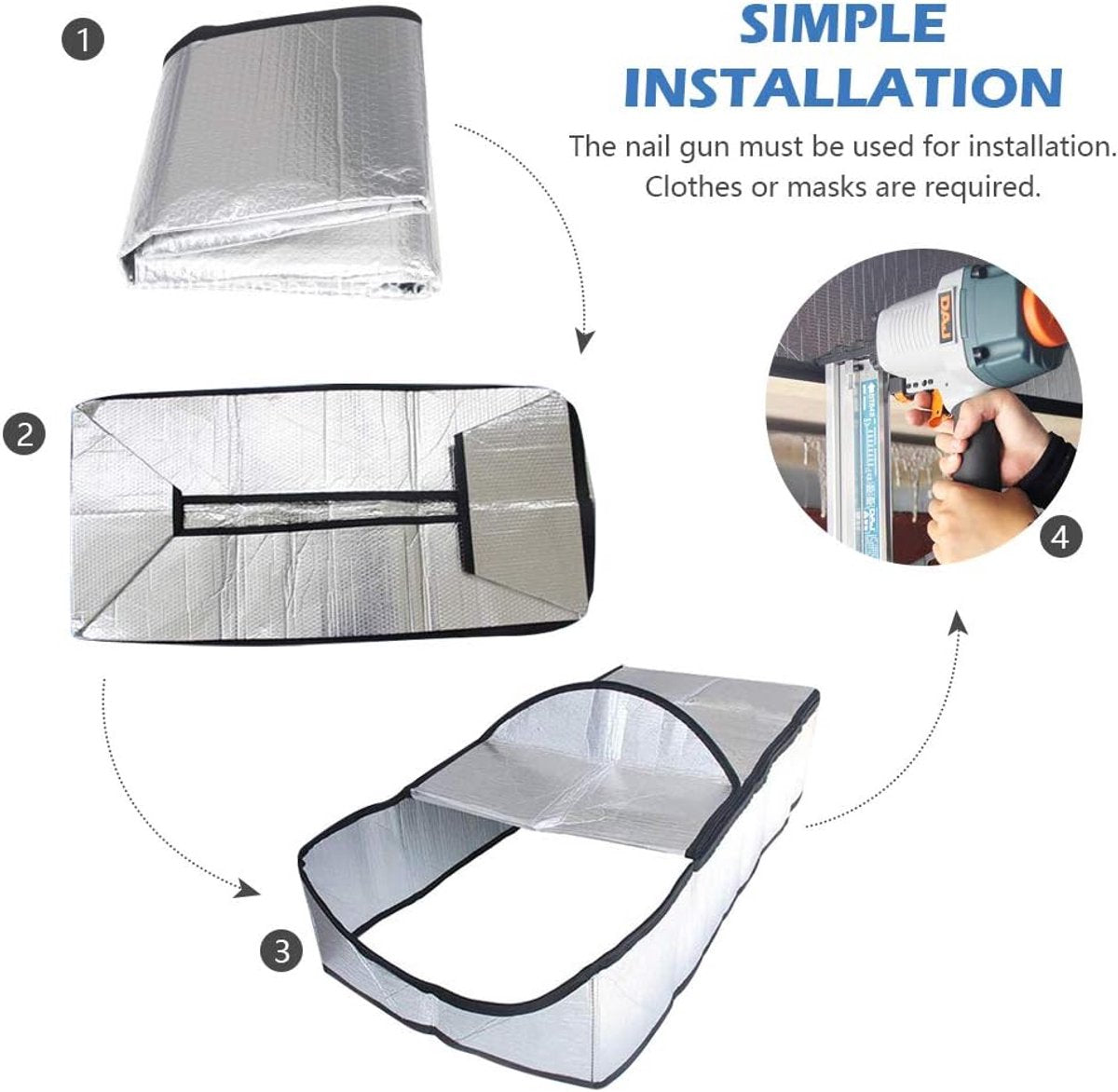 Attic Hatch Insulation Cover 63.5x138 cm - Dust Cover for Attic Hatch - Energy Saving With Zipper - For Stairs - Cool in Summer, Warm in Winter - Image 7