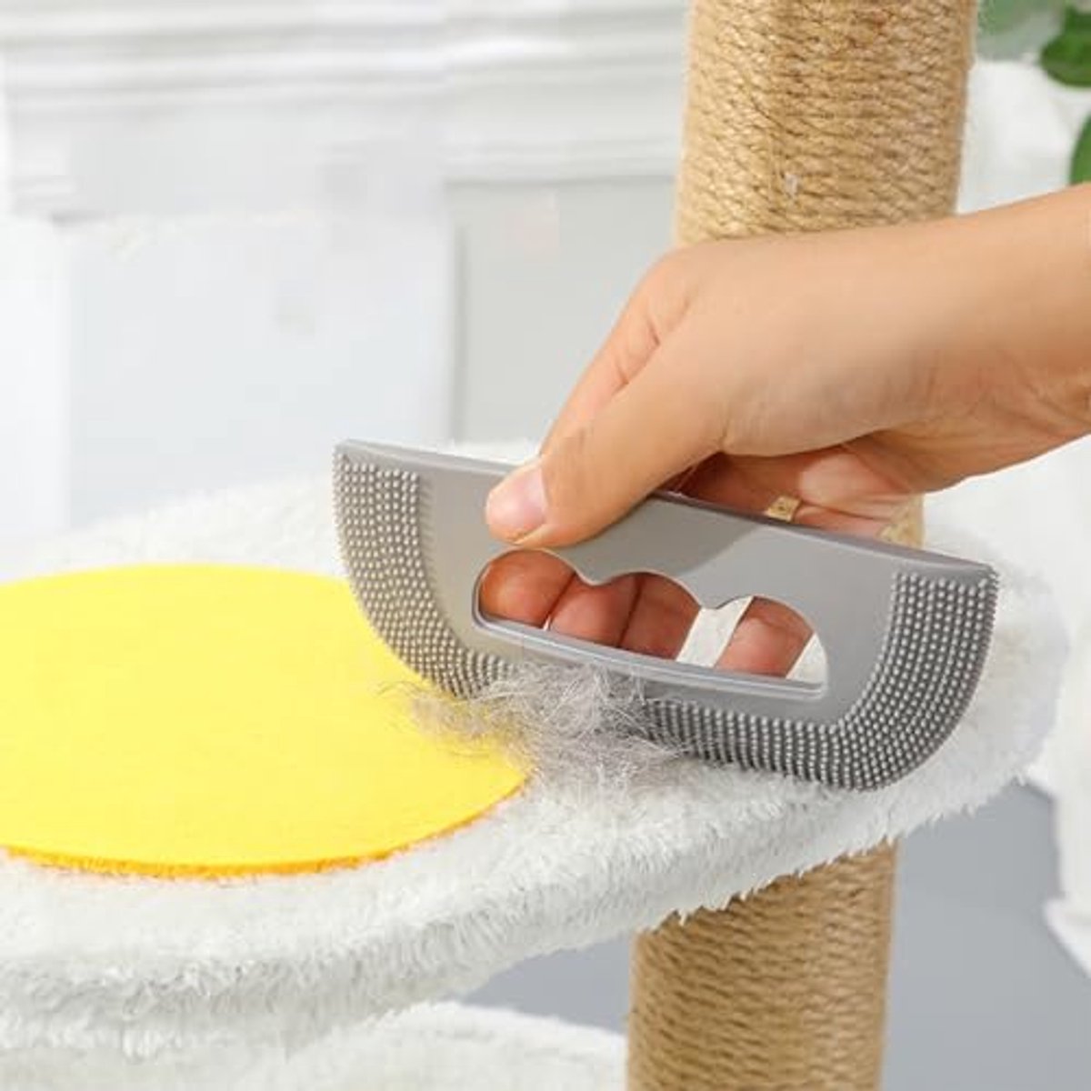 2-Pack Silicone Pet Hair Remover - Dog Hair - Cat Brush - Cat Brush - Reusable Plucking Brush for Clothes, Sofa & Car - Gray - Image 6