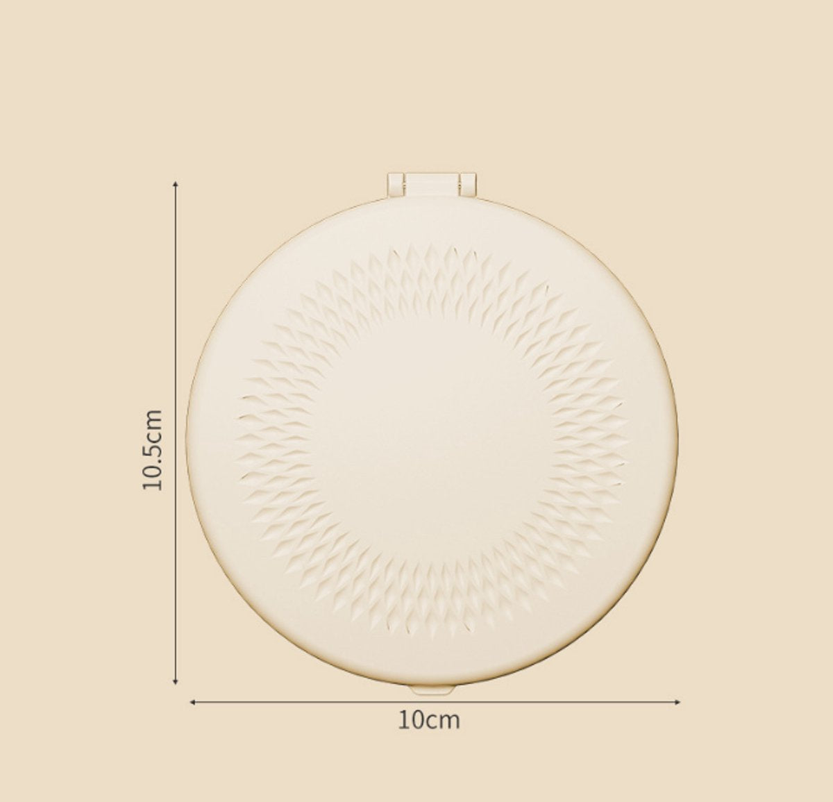 Make up mirror - Mini mirror with light - 1x/5x magnification - 10 cm - Rechargeable - Suitable for wallets, pockets, travel and as a gift (Khaki) - Image 4