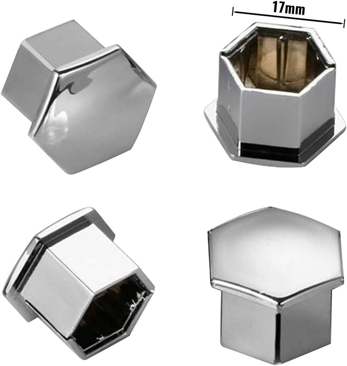 Universal wheel bolt covers (20 pieces) - 17 mm wheel bolt cover - wheel bolt cover - hexagon nut protector - with puller - suitable for all car brands (silver) - Image 6
