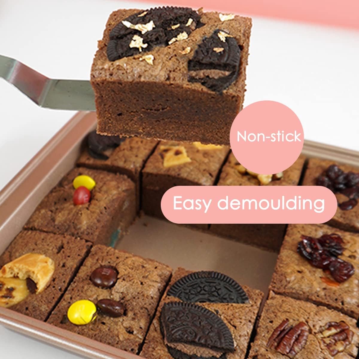 Baking Pan - Cake Pan - Bread Baking Pan - Baking Tray - With Cutting Aid Function - With Non-Slip Handle - Suitable for making cakes, chocolate, pastries, pies, cookies, etc. - 30 x 20 x 5 cm - Image 6