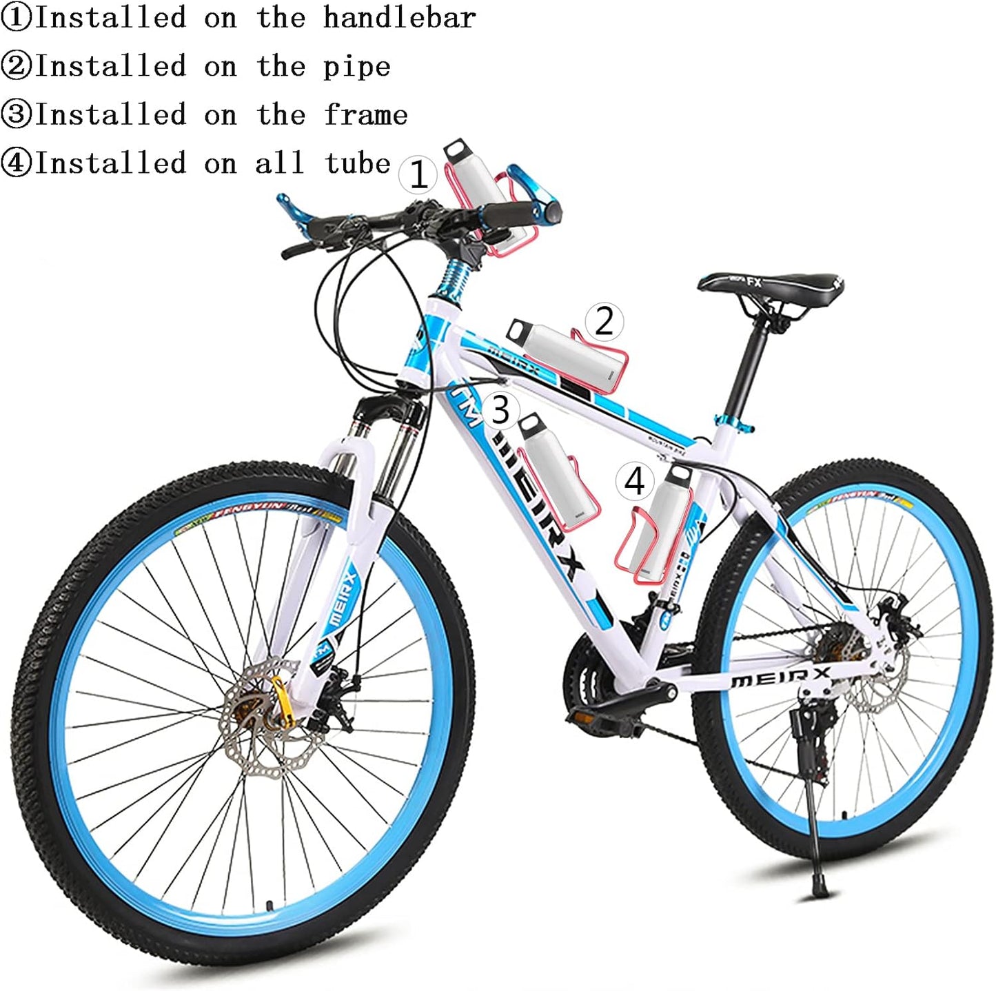 1Pack Lightweight Aluminum Alloy Cycling Bicycle Water Bottle Cage Holder Bracket for Outdoor Activities (Red), Bike Accessories - Image 7