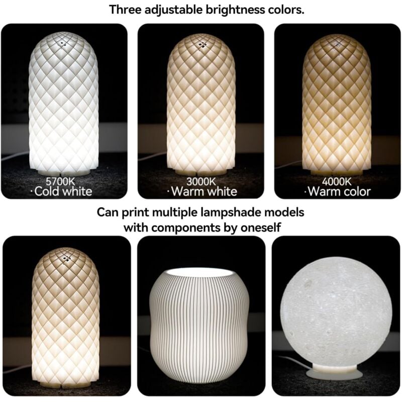 LED 001 Three Colors for Bambu Lab Makerworld 3D Printing Bulb Kit Spare Parts 5V USB Powered Warm Light 3000K - Image 4