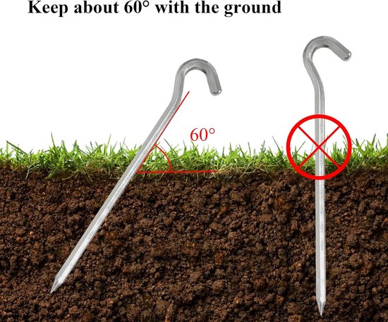 Tent peg - 8 cm / 7 inch - Metal aluminum awning peg - Camping peg Tent anchor - Silver - Image 5