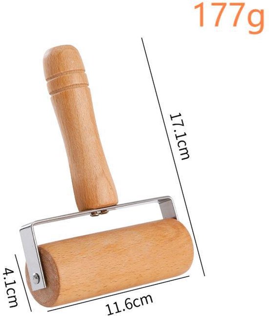 Rolling pin - Wooden - Pizza - Pasta - Hand dough maker - Baking utensils - Image 4