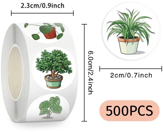 Stickers - 500 sheets - Journaling stickers - Plant stickers - 14 sheets of reusable green stickers with plant curls - Image 5