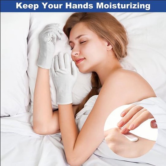 Gloves - 4 pairs - White cotton gloves - Suitable for dry hands - Can be worn while sleeping - High-quality cotton gloves - Unisex white gloves - Gloves with rounded corners - Image 5
