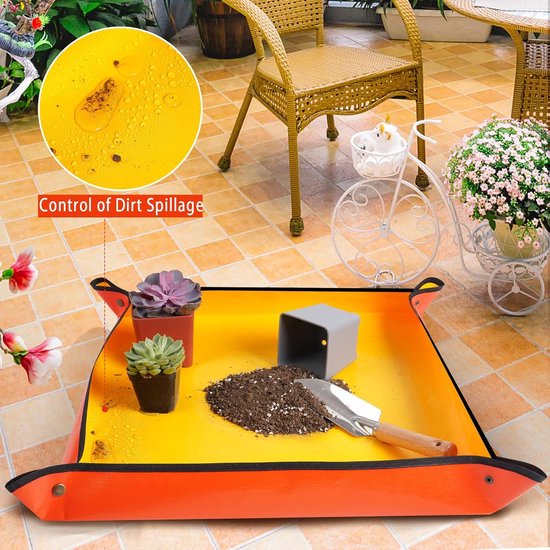 Houseplant Transplant Mat – Foldable and Portable Transplanting Mat to Prevent Soil Spills – Ideal for Succulents – Garden Gift for Plant Lovers (27" x 27") - Image 5