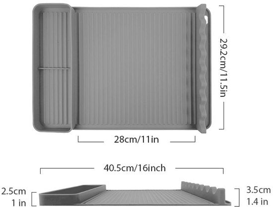 Silicone BBQ Grill Mat - 8-Slot Mat with Drip Tray - Heat-Resistant and Dishwasher-Safe - 40x27 cm - Gray - Image 6