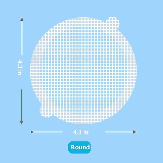 30-pack hair traps - Mesh filter - Strong self-adhesive drain hair trap - Suitable for bathrooms, bathtubs and balconies - Anti-clogging (round) - Image 4