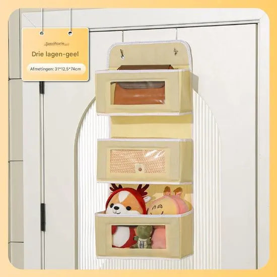 Storage Bag - Door Storage Bag - Large Capacity - Multi-Layer - Toys - Miscellaneous - Storage Bag - Student Dorm Storage Rack - 3 Layers - Image 3
