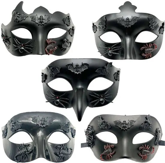 Hell's Messenger Mask - Halloween - Rave Party - Dance - Adult Performance - Costume Prop - 5-Pack - Image 5
