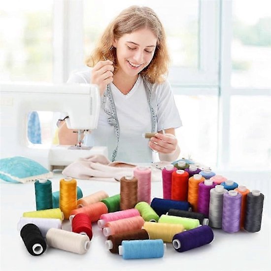 Premium Sewing Thread Set 72 Pieces - 400 Meters of Sewing Machine Thread in 36 Colors - Pre-Wound Sewing Spool Set - 365 Meters per Spool - DIY - Sewing Machine - Crafts - Embroidery - Image 4
