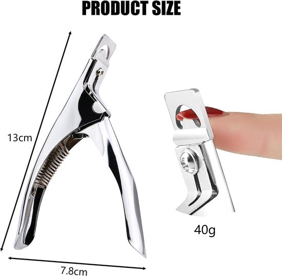 False Nail Clipper - Professional Nail Clipper - Gel Nails - Nail Clipper - Trimmer - Manicure Knife - Artificial Nail Clipper - Professional Nail Clipper for Home Manicure (Silver) - Image 6